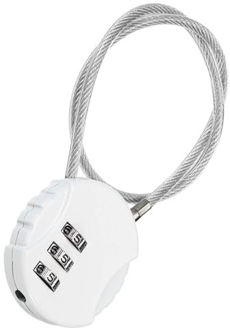 TOP-VIGOR 1 cadenas à combinaison de 30,5 cm, 3 chiffres, étanche, réinitialisable, avec câble métallique, cadenas antivol pour bagages, salle de sport, casier, clôture, boîte à outils, sac à dos