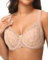 Svmer Women‘s Lace Bra Plus Size Comfortable Ladies Support Underwire Push Up Bra Beige 36DD