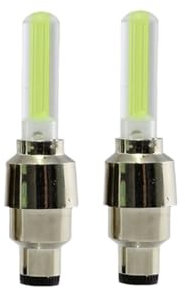 KLAIDE Fahrradlicht, Autorad, LED-Ventilleuchten, Skateboard, Radkern, fluoreszierender Stick-Typ, Motorradreifen, Ventilkappen, Neonlichter (gelb)
