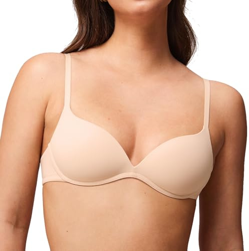 Halobliss Wireless Lift Up Bras for Women Small Breasted T-Shirt Wirefree Padded Bras 32AA-38A Beige 32A
