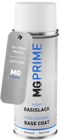 MG PRIME Peinture voiture Bombe aérosol pour Aston Martin AST5120H Meteorite Silver Metallic de base de 400ml