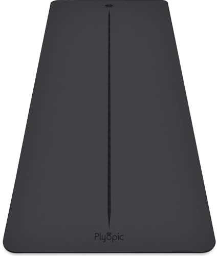 Plyopic Ultra-Grip Pro Yoga-Matte – Unschlagbare Rutschfest Leistung. Schweißresistent. Ausrichtungslinie. Für Yoga, Joga, Pilates, Bikram & Hot yoga