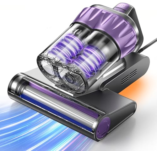 Airpher Mattress Vacuum Cleaner 18Kpa Bed Vacuum Cleaner with Smart Dust Sensor,UV-C Light,HEPA Filter,150°F Heat,500W Powerful Handheld,for Pet Hair,Sofa,Couch Crib Gift Ideas for Women