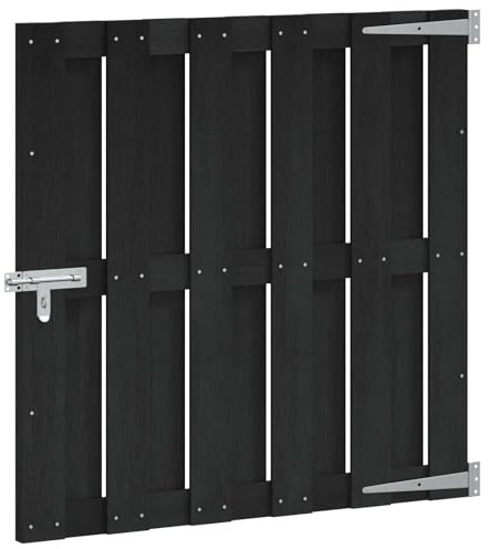 vidaXL Gartentor 100 x 100 cm WPC und Aluminium Schwarz