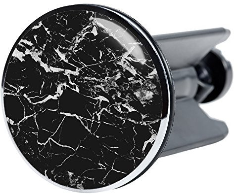 Sanilo Bonde de lavabo, Grande sélection de Bouchons de lavabo, Haute qualité (Marbre Noir)