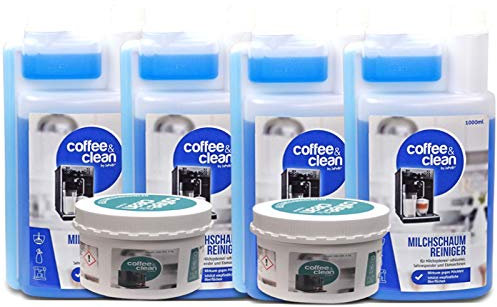 4 x 1L Milchschaumreiniger + 2 x 200 Reiniger-Tabs á 2gr für Kaffeevollautomaten