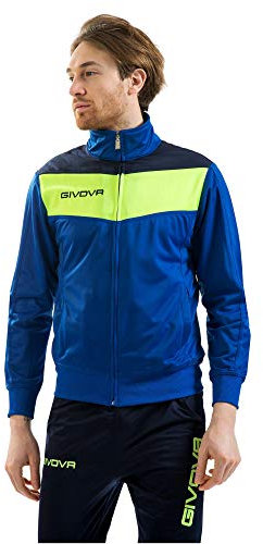 Givova Tuta Campo Fluo TRIACETATO Azzurro/Giallo Fluo Tg. S