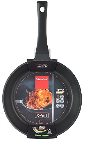 Metaltex XPERT - Sartén Aluminio Fundido, 28 cm, antiadherente 3 capas ILAG, Full Induction válido para todo tipo de cocinas