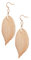 Gleamart Orecchini pendenti a foglia in filigrana delicata Orecchini a bottone con foglie placcate in metallo leggero Orecchini pendenti lunghi in oro rosa