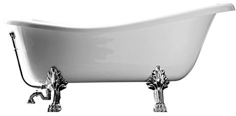 Ondyna Cristina - Baignoires sur pieds - Baignoire rétro Parigi avec pattes de lion métal chromé - Ondyna WPG1051