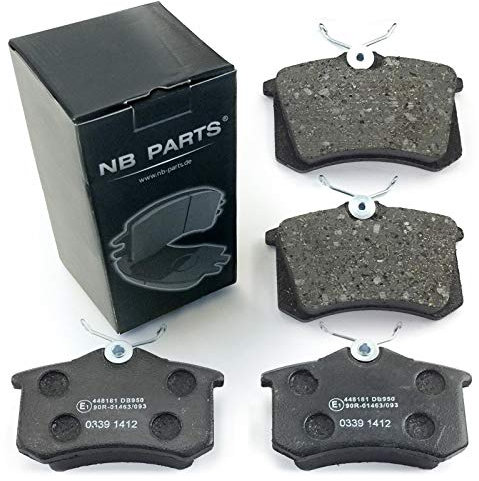 NB PARTS Bremsbeläge hinten passend für Skoda Fabia Octavia Golf 4 Passat B5 Polo Audi A1 A4 Seat Leon