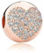 Flowers Charm 925 Sterling Silver Love Heart Clip Charm Stopper Charm Lock Charm Stopper Charms for Pandora Bracelets (Rose Gold)