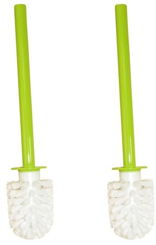 SANWOOD 2er Set Aurora grün 7382491 Toilettenbürste Weiß Bürstenkopf mit Acryl Griff Klobürste - Ersatztoilettenbürste - Ersatzklobürste