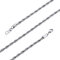 Men's Twist Rope Rope Chain Necklace, 3mm Steel Rope Link with Gift Box 36, 46, 51, 55, 61, 66, 71, 76CM