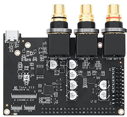 Khadas Tone1 External Sound Card,USB DAC Hi-Fi Applications 32-Bit/384KHz Stereo Mobile Audio, 120dB SNR DNR, XMOS XU208-128-QF48,High Resolution Audio Board for VIMs,PC,Audiophiles DIY(VIMS Edition)