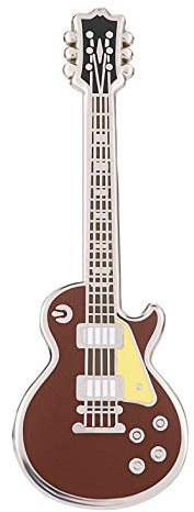 Geepin Emaille-Gitarren-Anstecker | Hochwertige Les Paul Mini-Brosche | 52 mm | Tragbar am Rucksack, T-Shirt, an der Jacke, Krawatte etc. | In ansprechender Gitarrenkoffer-Box | Tolles Geschenk