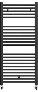 facula - Radiateur Porte-Serviettes à Eau Ocean Noir 1110x500mm | 3 Supports+purgeur | Connexions 3x1/2