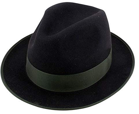 Deitert Schützenhut schwarz mit schmaler Krempe 62 ohne Druckknopf