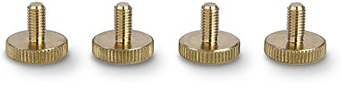 PrecisionGeek - Rändelschrauben aus Messing, M5 x 10 mm (16 mm Durchmesser), Handgriffschrauben (4 Stück)