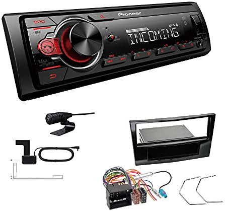 Pioneer MVH-330DAB 1 DIN Autoradio DAB+ Bluetooth USB AUX passend für Opel Astra H Twin Top 2006-2010 Piano Black
