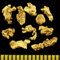 10 Stück echte XL Premium Goldnuggets aus Alaska mit 2-5 mm inkl. Echtheitszertifikat Super Geschenk