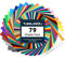 TAVOLOZZA Permanent Adhesive Vinyl Sheets - 12”x 12” - 79 Sheets Assorted Colors (Matte and Glossy) Includes Squeegee Works with Cutting Machines Such as Cricut