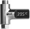 Bmocoen LED-Anzeige Duschthermometer, Wasserdurchfluss Selbstgenerierender Duschtemperaturmesser für die Babypflege