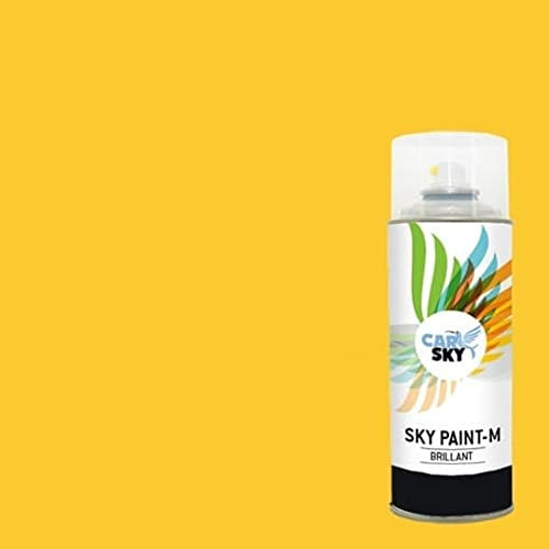CARSKY Lackspray RAL Gelb Zink 1018 Hochglanzfinish 400ml Sprühfarbe Sprühlack Farbspray