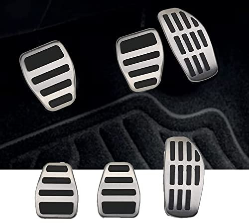 YEE PIN Anti-Rutsch für Renaul-t Cabin Clio 5 Koleos & Nissa-n X-Trail T32 Qashqai J11 J12 Pedalschutz Aluminiumlegierung Beschleuniger Bremse Gaspedal Abdeckungen (für Schaltgetriebe)