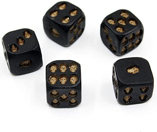 15 Stück Polyedrische D6 Würfel Schädel Dice Spielwürfel Grinsenschädel Würfel Turm für Brettspiele, Aktivität, Casino-Thema, Partyartikel (15 Stück)