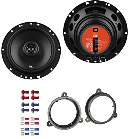 JBL Stage1 61F Lautsprecher mit Einbauset passend für Renault Master III ab 2014 Türen vorne 400 W 165mm 2 Wege Koax