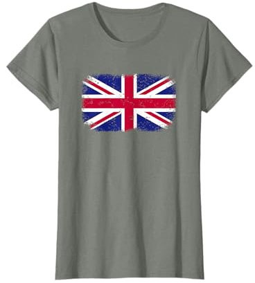 T-shirt drapeau de l'Angleterre britannique vieilli graphique Expat London T-Shirt