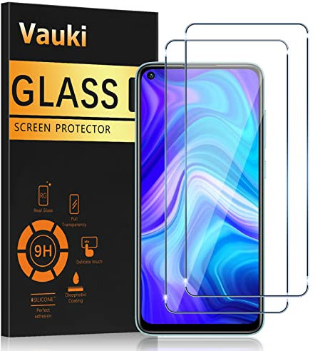 Vauki 2 Unidades Protector Pantalla para Xiaomi Redmi Note 9 4G, Cristal Templado Ultrafina Transparente Película Protectora para Redmi Note 9 4G, Antiarañazos Antihuellas Sin Burbujas, 6.53 pulgadas