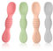 Lot de 4 Cuillère en Silicone pour Bébé, Sans BPA Cuillère pour Bébé Premier Âge Baby Spoon Silicone pour Bébé de 6 à 12 Mois(Couleur Claire)