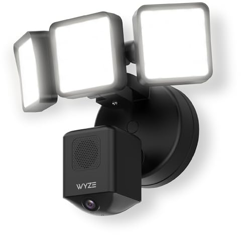 WYZE Floodlight Camera Pro, PCMag Editors' Choice 3000-Lumen LEDs, 2.5K HD Outdoor Security Camera, 180° Wide View, Color Night Vision, Works with Alexa & Google, Wired. Free Expert Setup