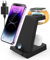 Caricatore iphone 3 in 1 per Apple: Stazione Ricarica per iPhone 14/12/13/11/Pro/Max/XS/XR/X/Mini, Earphones 3/2/1/Pro, Ricarica Wireless per Watch 8/7/6/5/4/3/2/SE (Nero)