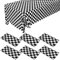 6 Pack 108 X 54 Bl aacknd White Checkered Rectangular Table Cloth Disposable Plastic Tablecloth, Waterproof Checkerboard Table Covers for Party,Birthday,Picnic,Baby Shower,Valentine's Day Decoration