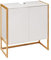 PEGANE Meuble Bas sous lavabo pour Salle de Bain en MDF Coloris Blanc/Naturel - Longueur 70 x Profondeur 33 x Hauteur 80 cm