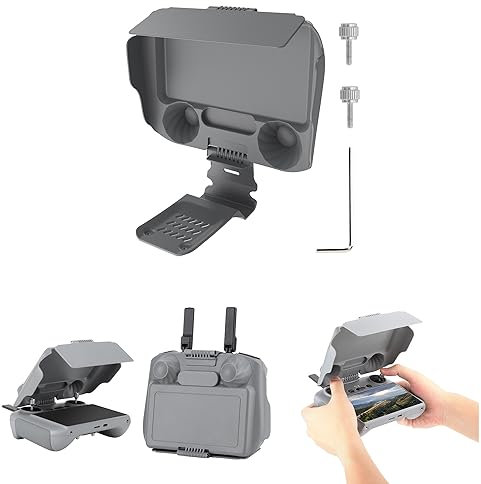 Fututech 2 en 1 parasol ajustable para DJI Air 3 RC 2 Mini 3 Pro funda protectora para DJI RC 2 Control remoto protector para controlador (for RC 2)