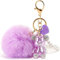 Porte clef pompon,Porte-clés Ourson Kawaii pour femmes,porte clef voiture femme,Porte-clés Ourson Pom Pom bling bling,Lot Porte Clé,Portefeuille Girly pour sac à dos,Cadeau de Noël pour dames