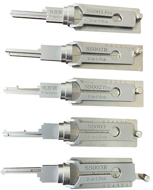 RLOKK 5 pièces SS001 SS002 SS002R SS003 SS003R Outil de crochetage et décodeur pour serrure de porte civile, outils de serrurier professionnel, ouvre-boîte rapide