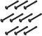 sourcing map 60PCS Computer Case Fan Screws 1.18L PC Reducing Vibration Screws Housing Radiator Screws for Fans Cooling Components, Round Nail Head, Black