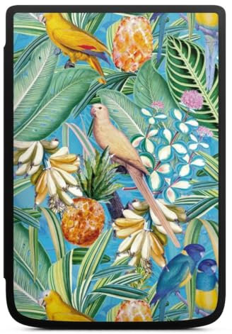 DeinDesign Coque pour liseuse Compatible avec Vivlio Touch HD Plus Etui pour liseuse Protection pour liseuse Tropical Perroquet Rétro