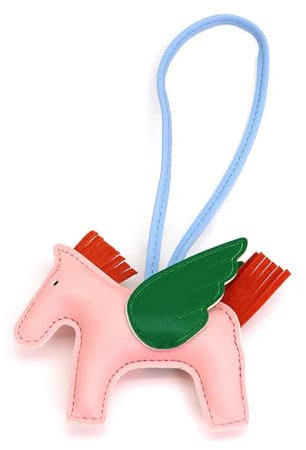 HOHOPEACH Taschenanhänger aus veganem Leder, für Handtaschen, adrette Sachen, Designer-Schlüsselanhänger für Damen, Autozubehör, puder, Einheitsgröße