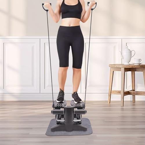 Stepper portátil para fitness con monitor digital LED, mini stepper de fitness para entrenamiento en casa, oficina, gimnasio, máquina de ejercicio, capacidad de carga máxima: 150 kg