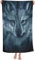 KWQDOZF Strandtuch mit Wolfsmotiv der amerikanischen Ureinwohner, sehr saugfähig, Mikrofaser-Stranddecke, weiche Badetücher, 80 x 130 cm