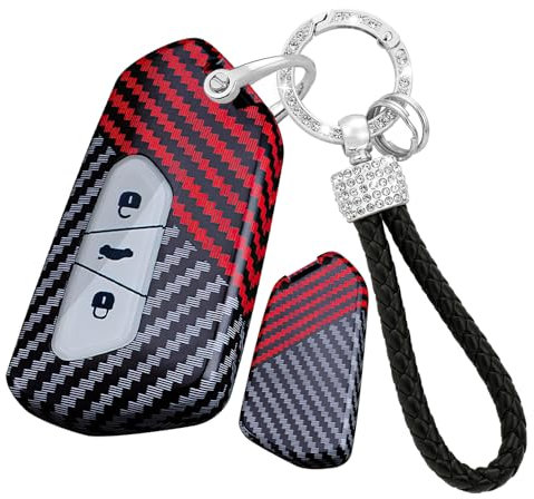 ontto Coque de clé de voiture Skoda Octavia à partir de 2020, compatible avec Volkswagen ID.3 ID.4 ID.6 Golf 8 GTI MK2, B - porte-clés - rouge, Small