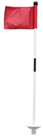 Vibhgtf Golf Flagstick - Portable Practice Putting Green Flagstick, Detachable, Red Flag, White Flagpole, Unisex, Regular Flex, Indoor/Outdoor, Kids & Unisex, All Ages