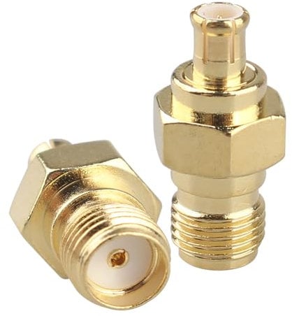 Futheda 2PCS SMA Female to MCX Male Connectors RF Coaxial Car Aerial Adapter DAB Antenna Compatible with DAB + Radio JVC Alpine Pioneer Clarion Kenwood Pure Revo