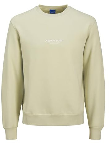 JACK & JONES Herren Jorvesterbro Sweat Crew Neck Noos 12241694 ,Celadon Tint ,L